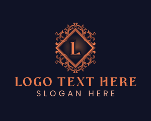 Victorian - Elegant Floral Crest logo design
