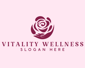 Flower Rose Wellness  logo design