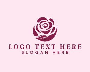 Valentines - Flower Rose Wellness logo design