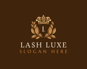 Luxury Leaf Crest logo design