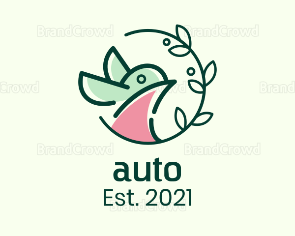 Bird Leaf Vine Logo