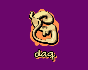 Dj - Graffiti Art Number 9 logo design