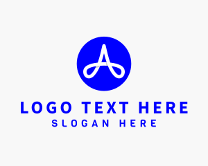 Triangle Loop Letter A Logo