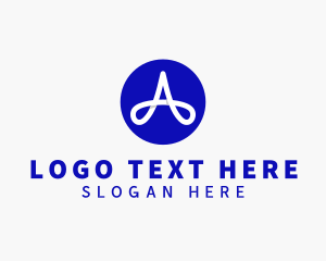 Advertising - Triangle Loop Letter A logo design