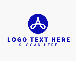 Triangle Loop Letter A Logo