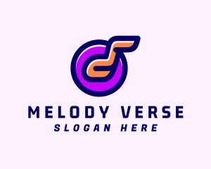 Lyrics - Music Player Note logo design