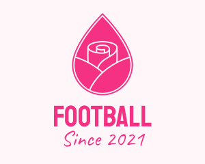 Drop - Pink Rose Droplet logo design