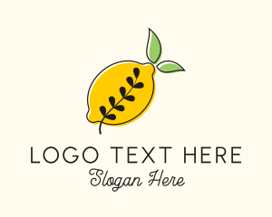 Lemon - Natural Lemon Leaf logo design