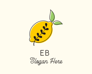 Food - Natural Lemon Leaf logo design