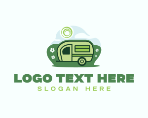 Trailer - Camping Trailer Vehicle logo design