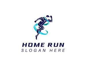 Running Athlete Exercise logo design