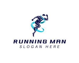 Running Athlete Exercise logo design