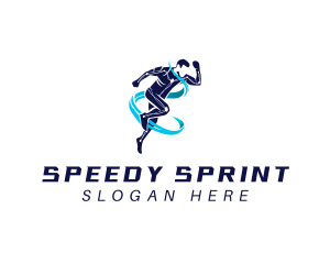 Running Athlete Exercise logo design