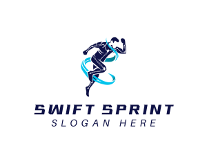 Running Athlete Exercise logo design