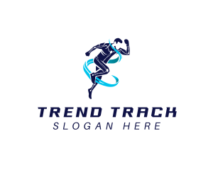 Running Athlete Exercise logo design