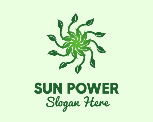 Environment Leaf Sun logo design