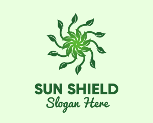 Environment Leaf Sun logo design