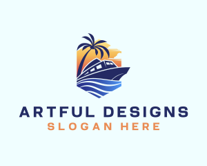 Beach Wave Cruise logo design