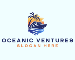 Beach Wave Cruise logo design