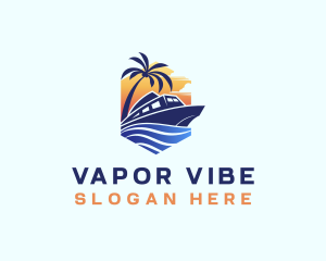 Beach Wave Cruise logo design