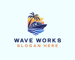 Beach Wave Cruise logo design