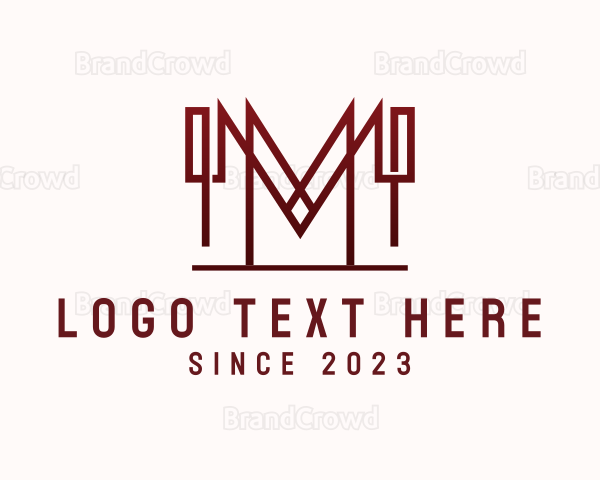 Elegant Professional Letter M Monoline Logo