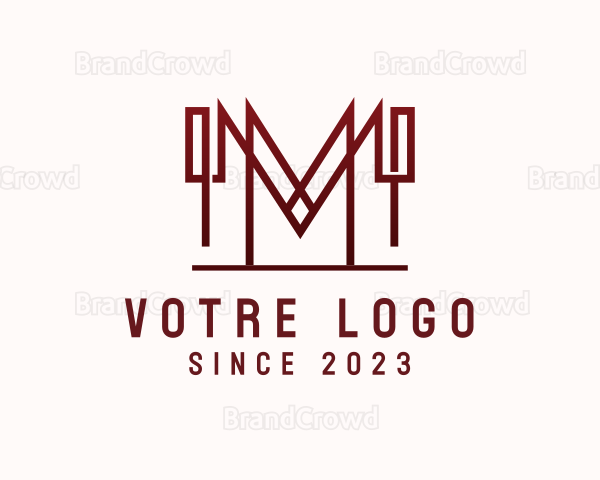 Elegant Professional Letter M Monoline Logo