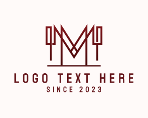 Sharp - Elegant Professional Letter M Monoline logo design
