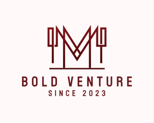 Venture - Elegant Professional Letter M Monoline logo design