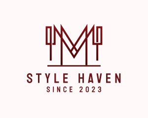 Sharp - Elegant Professional Letter M Monoline logo design