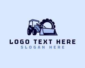 Excavator - Backhoe Construction Digger logo design