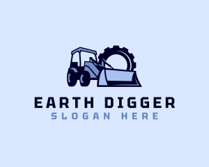 Digger - Backhoe Construction Digger logo design