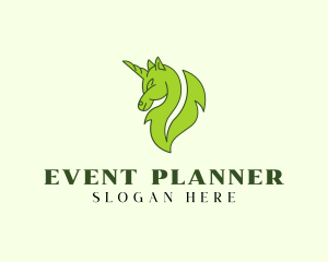 Animal - Natural Leaf Unicorn logo design
