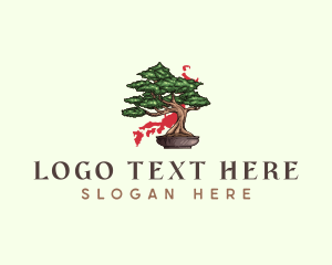 Map - Japan Bonsai Tree logo design