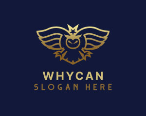Law Firm - Gold Star Owl Wings logo design