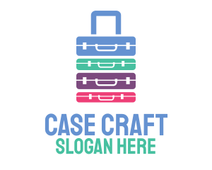 Case - Colorful Briefcase Luggage logo design