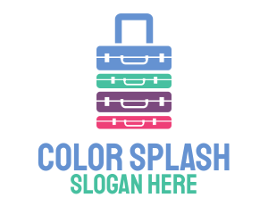 Colorful Briefcase Luggage logo design