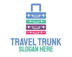 Baggage - Colorful Briefcase Luggage logo design