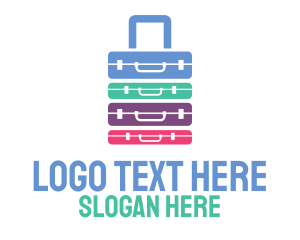 Briefcase - Colorful Briefcase Luggage logo design
