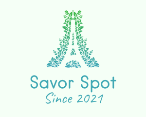 Nature Eiffel Tower  logo design