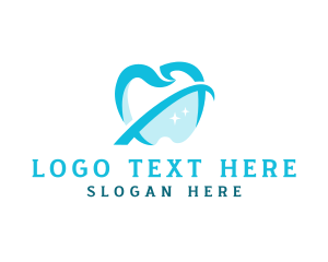 Teeth - Shiny Tooth Dentistry logo design