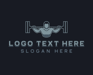 Strong - Muscle Fitness Weightlifting logo design