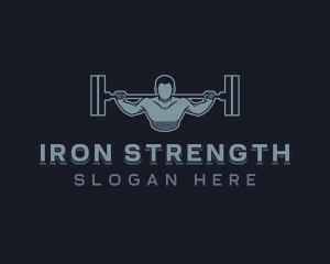 Muscle Fitness Weightlifting logo design
