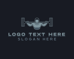 Gym - Muscle Fitness Weightlifting logo design