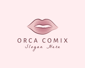 Watercolor Woman Lips Logo