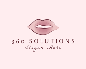 Watercolor Woman Lips logo design