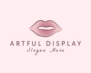 Watercolor Woman Lips logo design