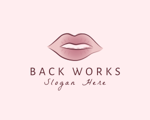 Watercolor Woman Lips logo design