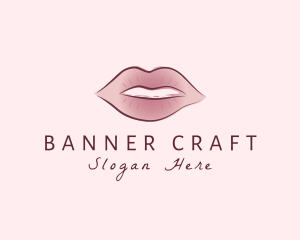 Watercolor Woman Lips logo design