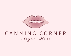 Watercolor Woman Lips logo design